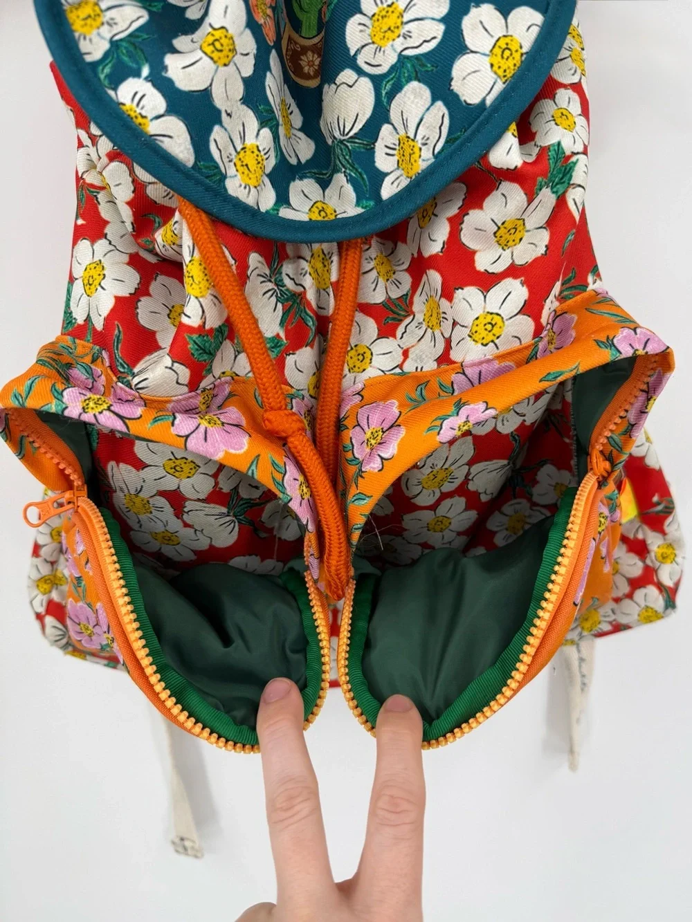 Agua Bendita Peach Floral Western Print Backpack | Multi | One Size